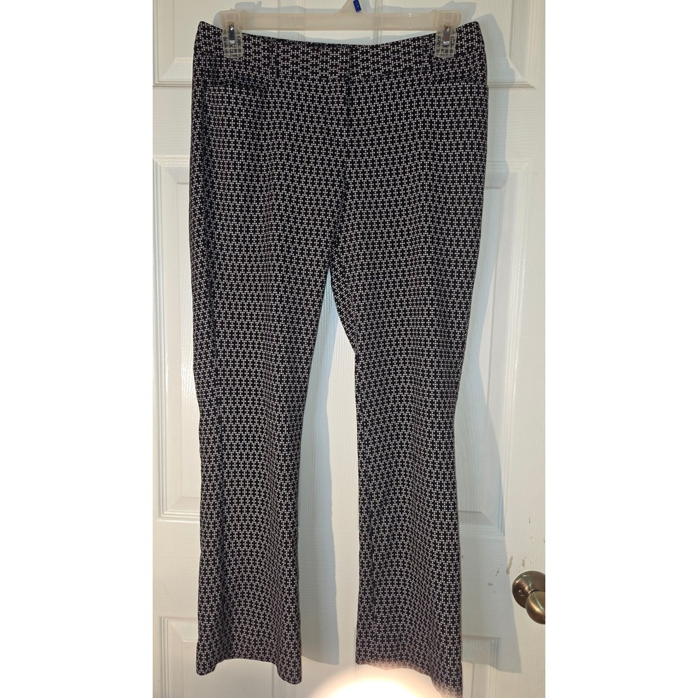Express Columnist Black White Geometric Grid Bootcut Dress Pants Womens 8R